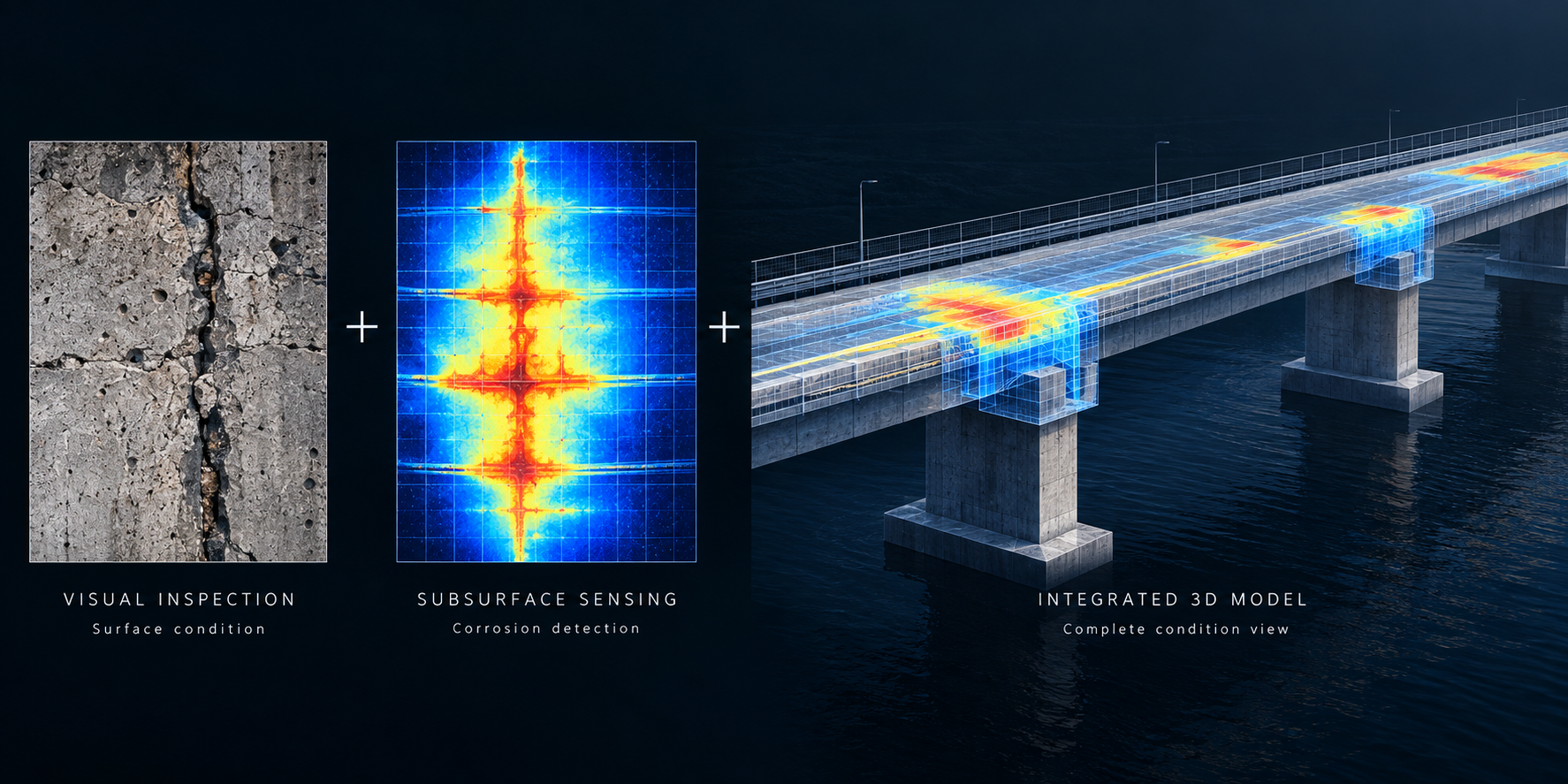 Visual, subsurface and spatial condition layers